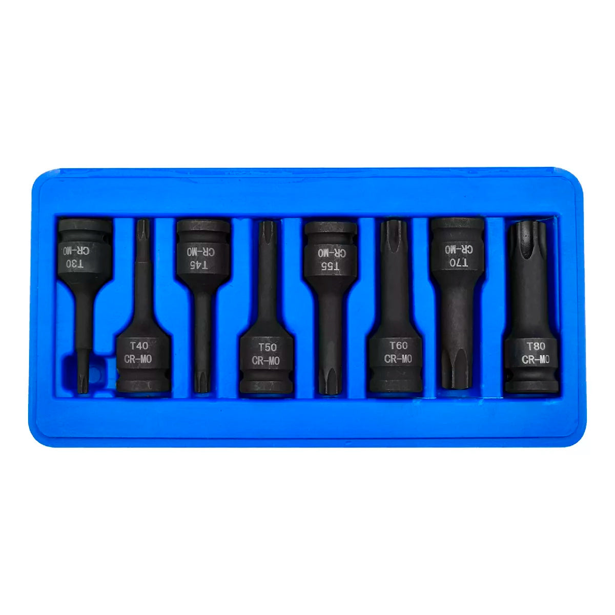 Juego De Dados Con Punta Torx De Impacto 1/2, 8pz T30-t80