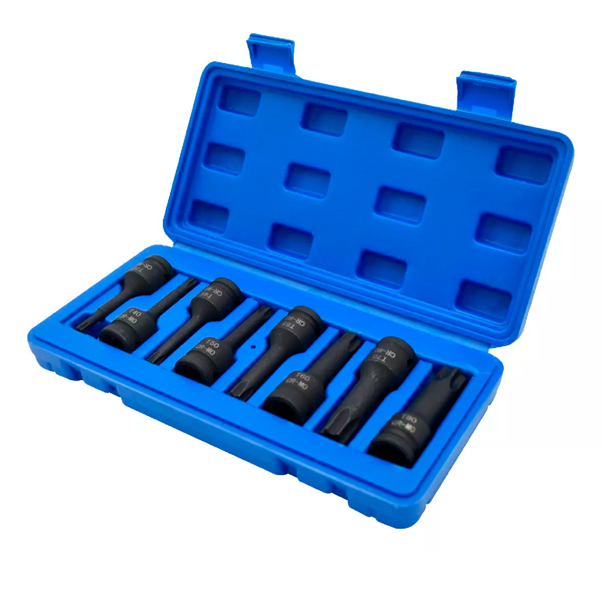Juego De Dados Con Punta Torx De Impacto 1/2, 8pz T30-t80