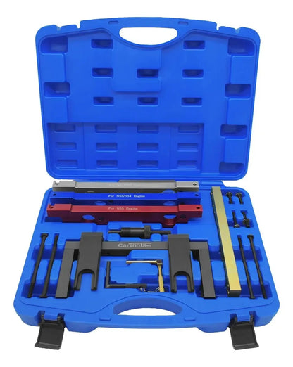 Kit Sincronización Tiempo Motor BMW 6 Cilindros N51 N52 N53 N54 N55 2.5L 3.0L Turbo OEM 114280 114290 - Herramienta Bloqueo Árbol Levas VANOS Cigüeñal 135i 325i 328i 335i 525i 530i 535i X3 X5 Z4