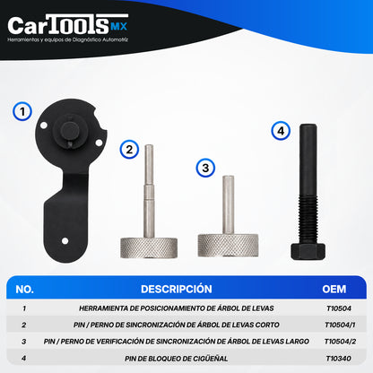 Herramienta Para Sincronizar Motor Vw 1.4 Tsi/tfsi, T10504