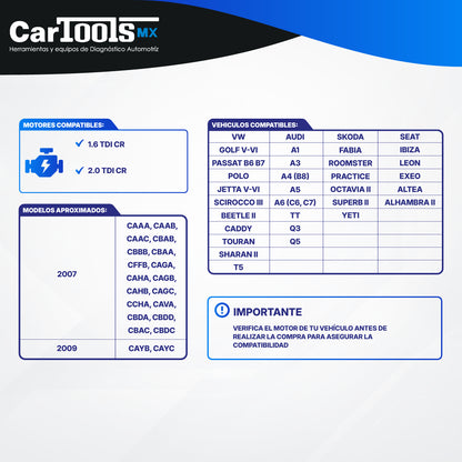 Kit De Sincronizacion VW Audi Seat Tiguan 1.6 2.0 Diesel TDI