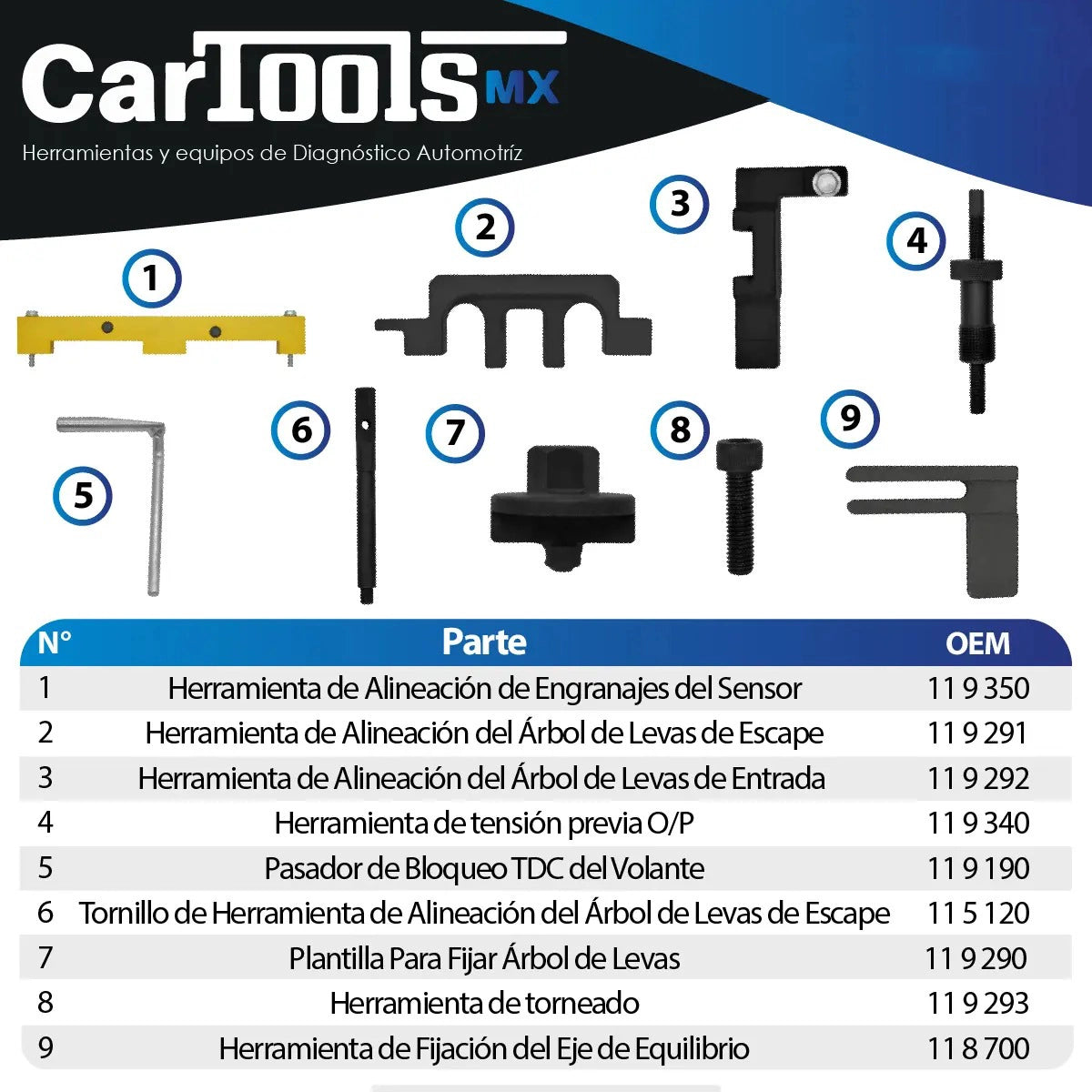 Herramienta Para Sincronizar Motor Bmw N42, N46 Y N46t