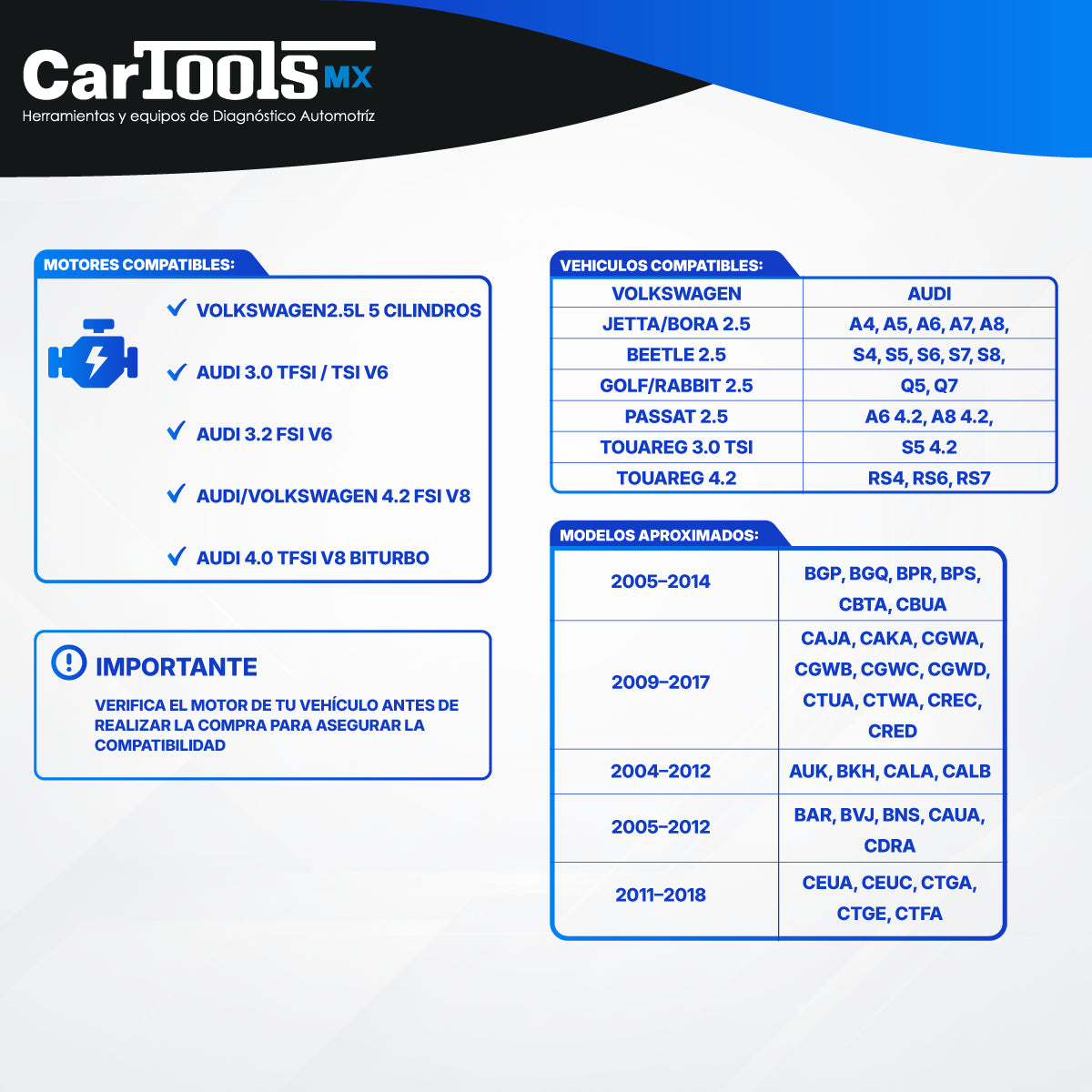 Kit Para Sincronizar Motor Vw, Audi 2.4/2.5/2.8/3.0/4.2/4T