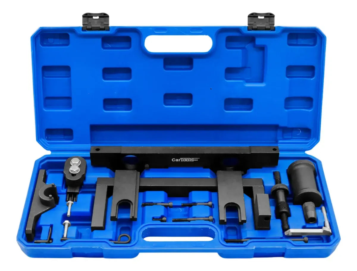 Kit Maestro Sincronización Tiempo Motor BMW N20 N26 + Alineador Ejes de Compensación + Traba Volante Motriz + Extractor Inyectores N20 N55 - Herramienta Bloqueo Árbol Levas VANOS 128i 320i 328i 528i X1 X3 Z4