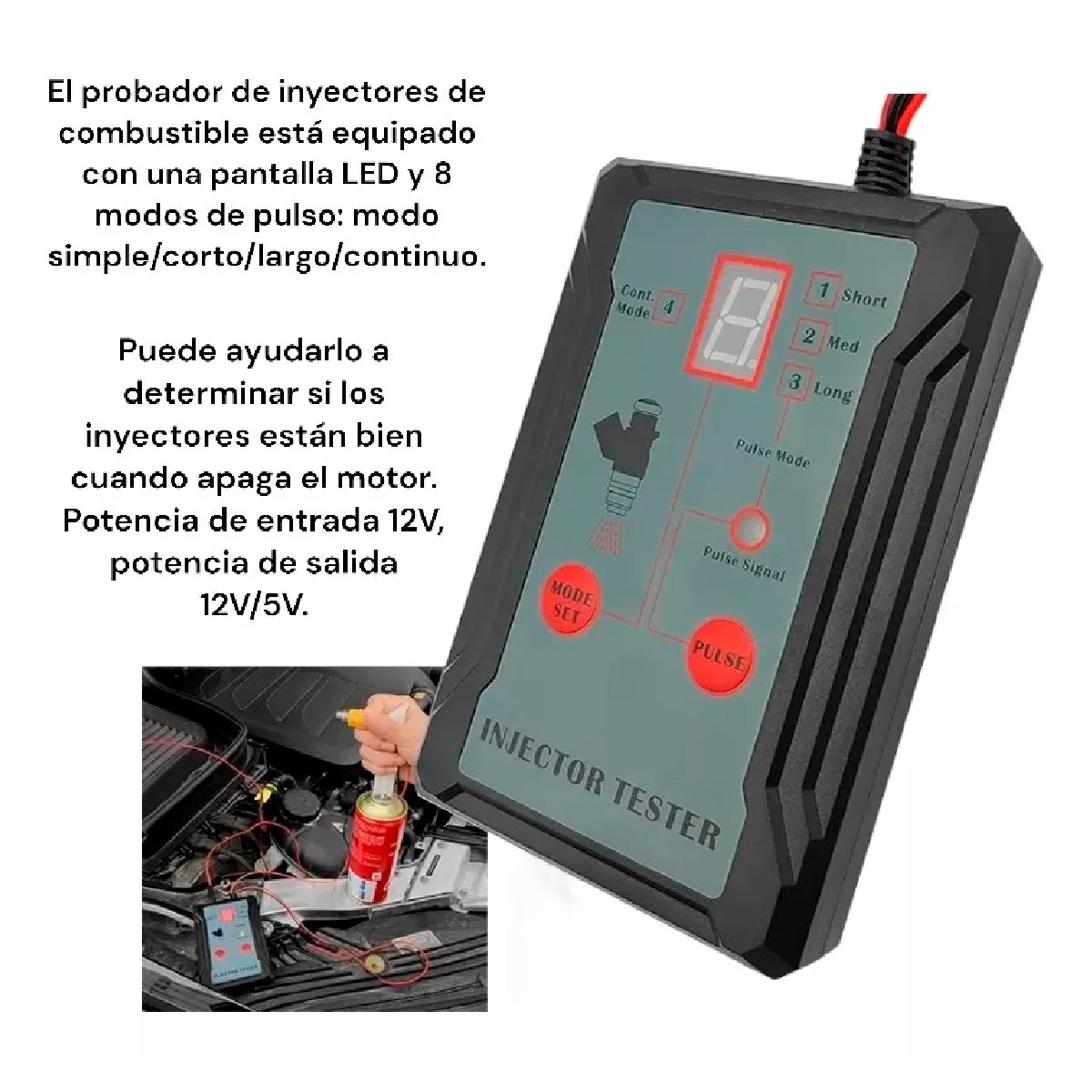 Probador Y Pulsador De Inyectores 8 Modos De Prueba.