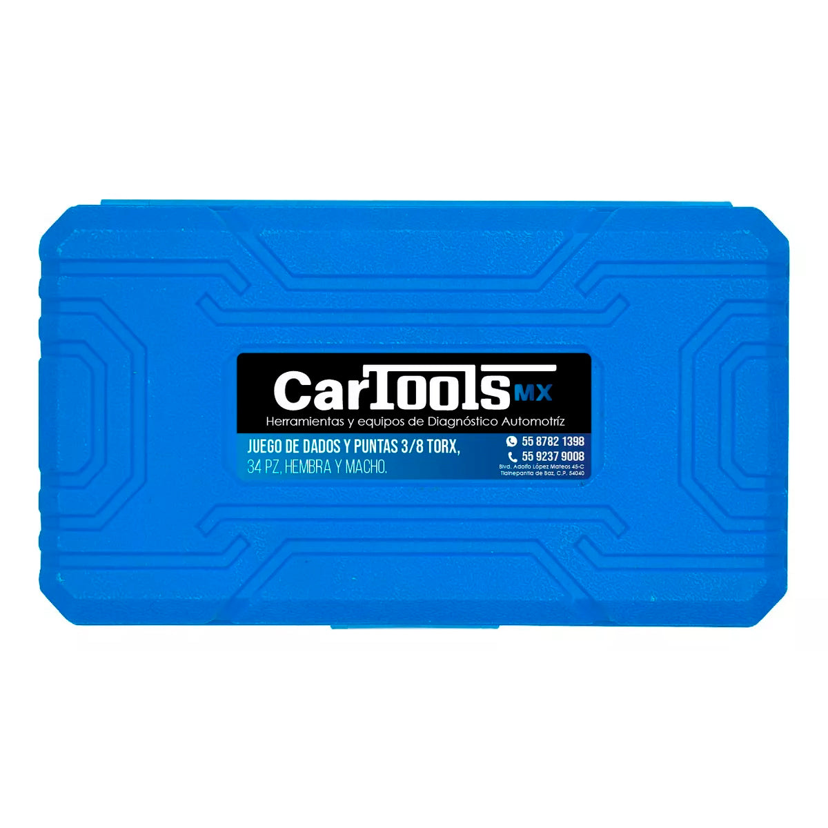 Juego De Dados Y Puntas 3/8 Torx, 34 Pz, Hembra Y Macho.