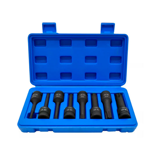 Juego De Dados Con Punta Torx De Impacto 1/2, 8pz T30-t80