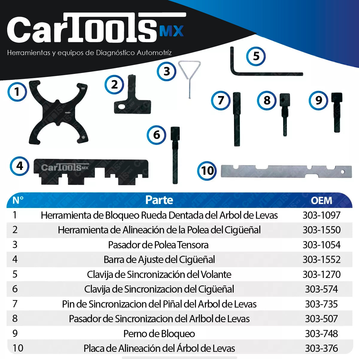 Herramienta Para Sincronizar Ford Modelos: Focus, Fiesta, Figo Mtr 1.6
