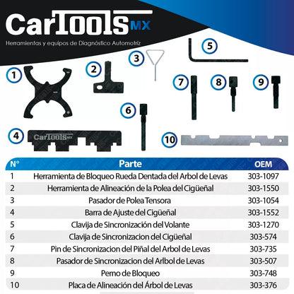 Herramienta Para Sincronizar Ford Modelos: Focus, Fiesta, Figo Mtr 1.6