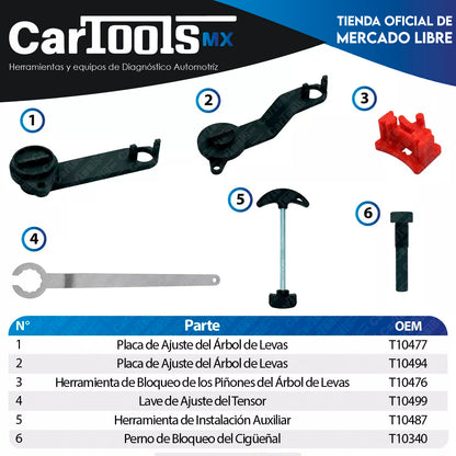 Herramienta Para Sincronizar Motores Vw 1.0, 1.2 Y 1.4 Tsi